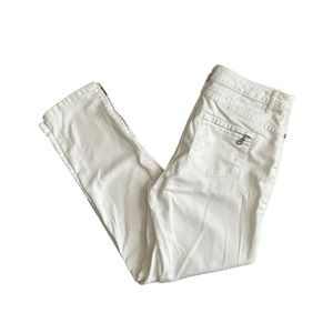Chicos Platinum Denim Ultimate Fit Jeans Womens 0.5 White Straight Leg Stretch